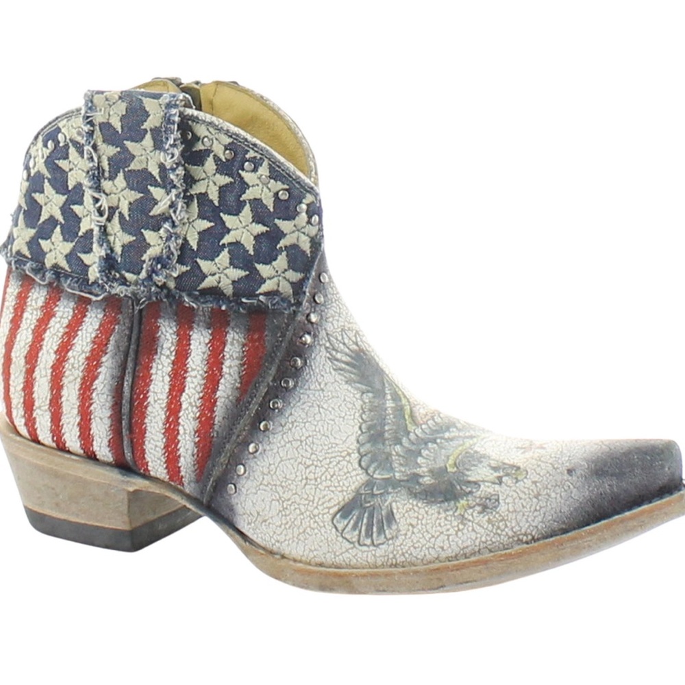 OLD GRINGO United Jorie Patriotic Eagle Ankle Boots YIPPEE KI YAY OLD GRINGO 5” - Picture 7 of 14